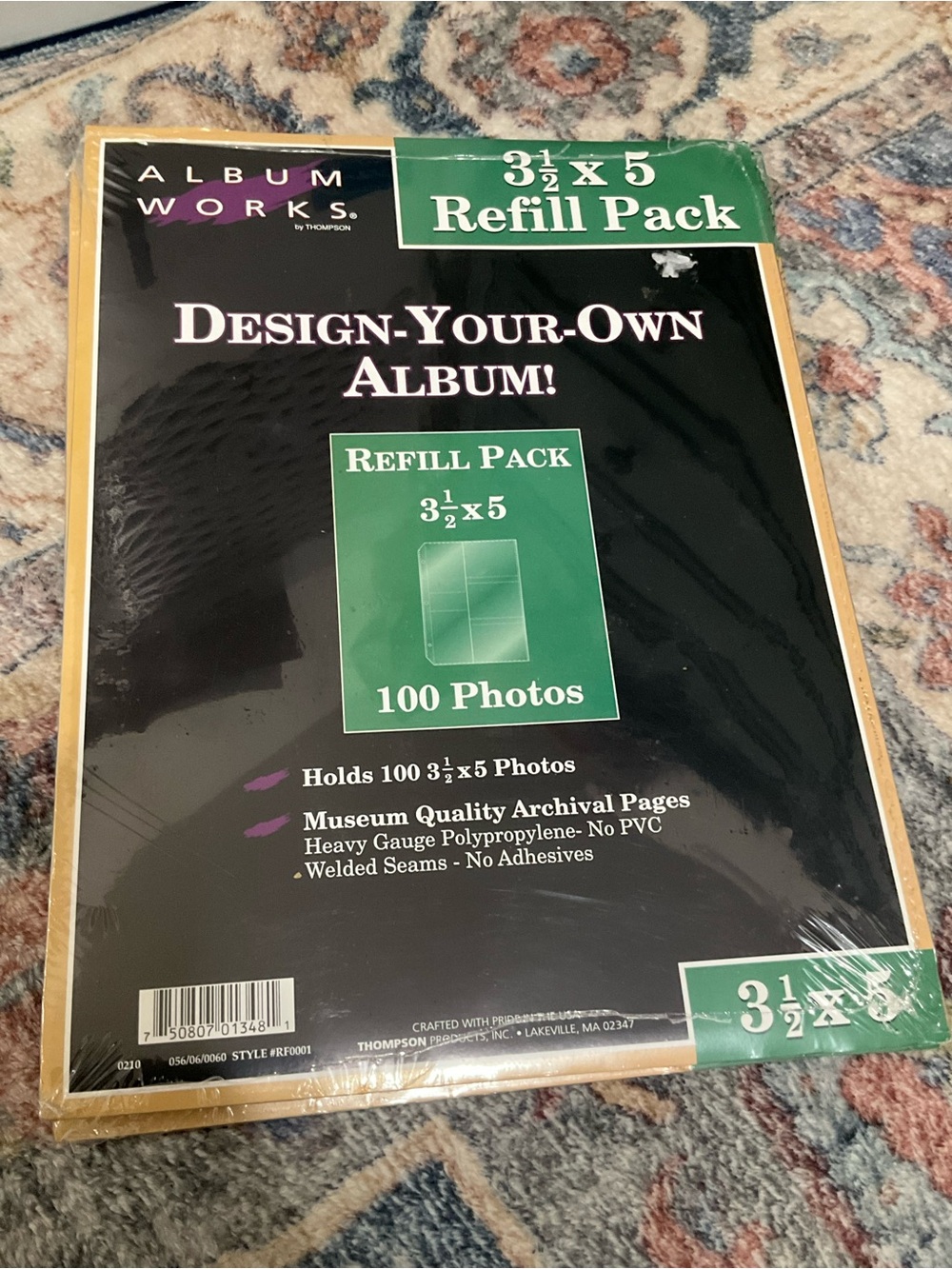 3½ x 5 Photo Refill Pack - Black with Green Accents